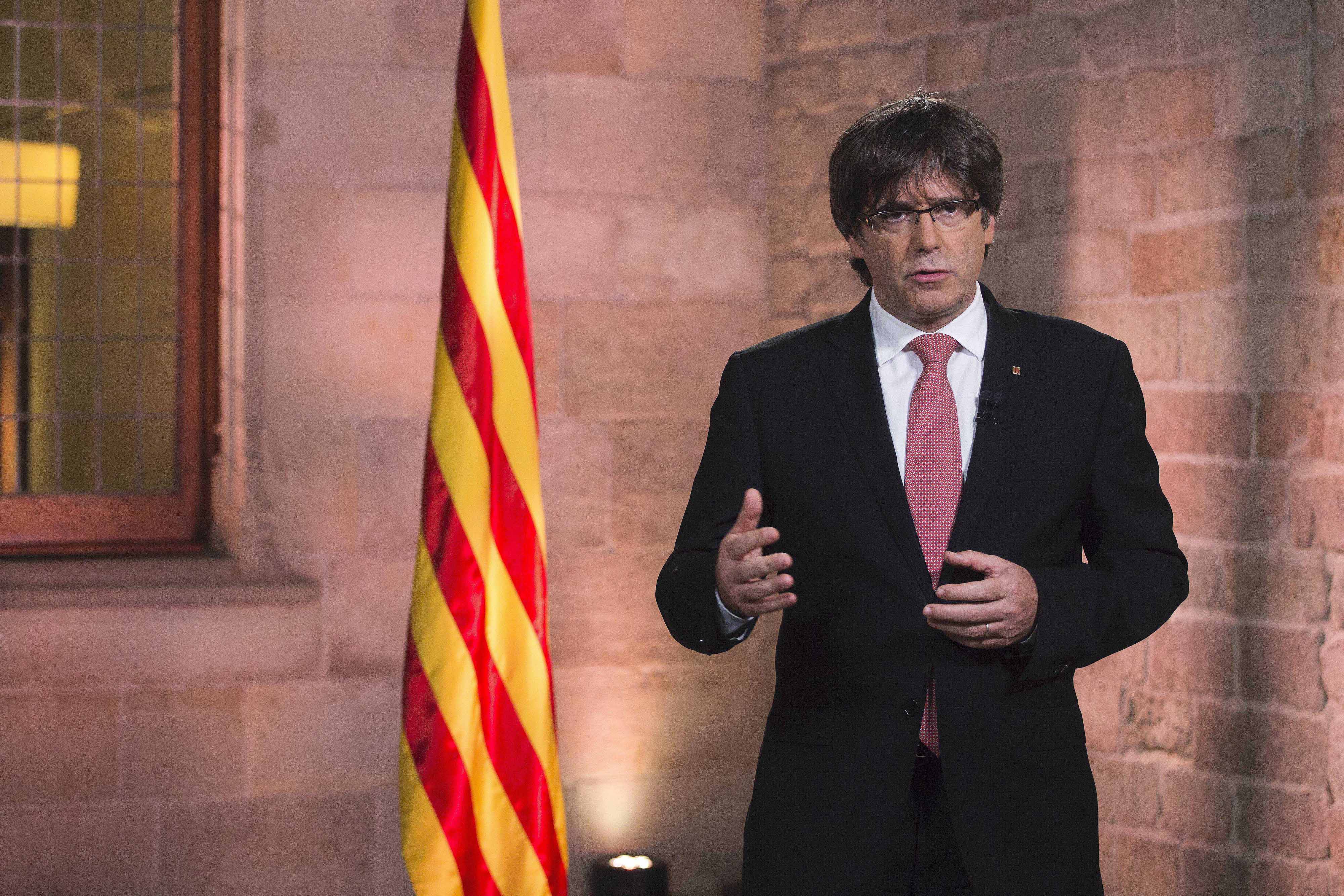Puigdemont during his statement